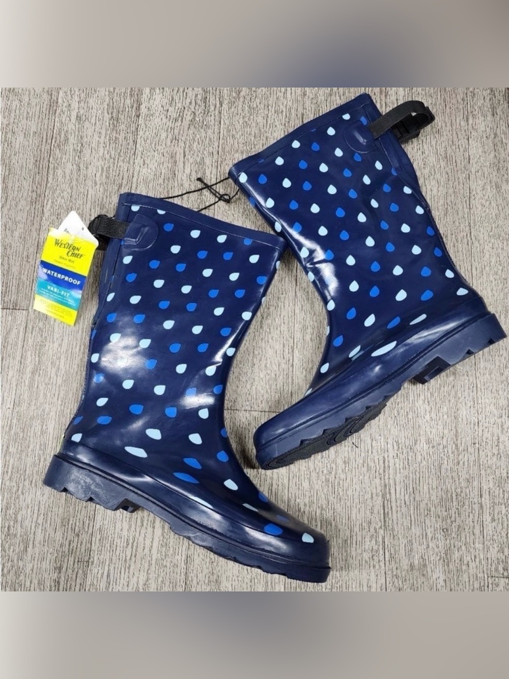 WESTERN Chief Adult Winter & Rain Boots In Raindrop Blue